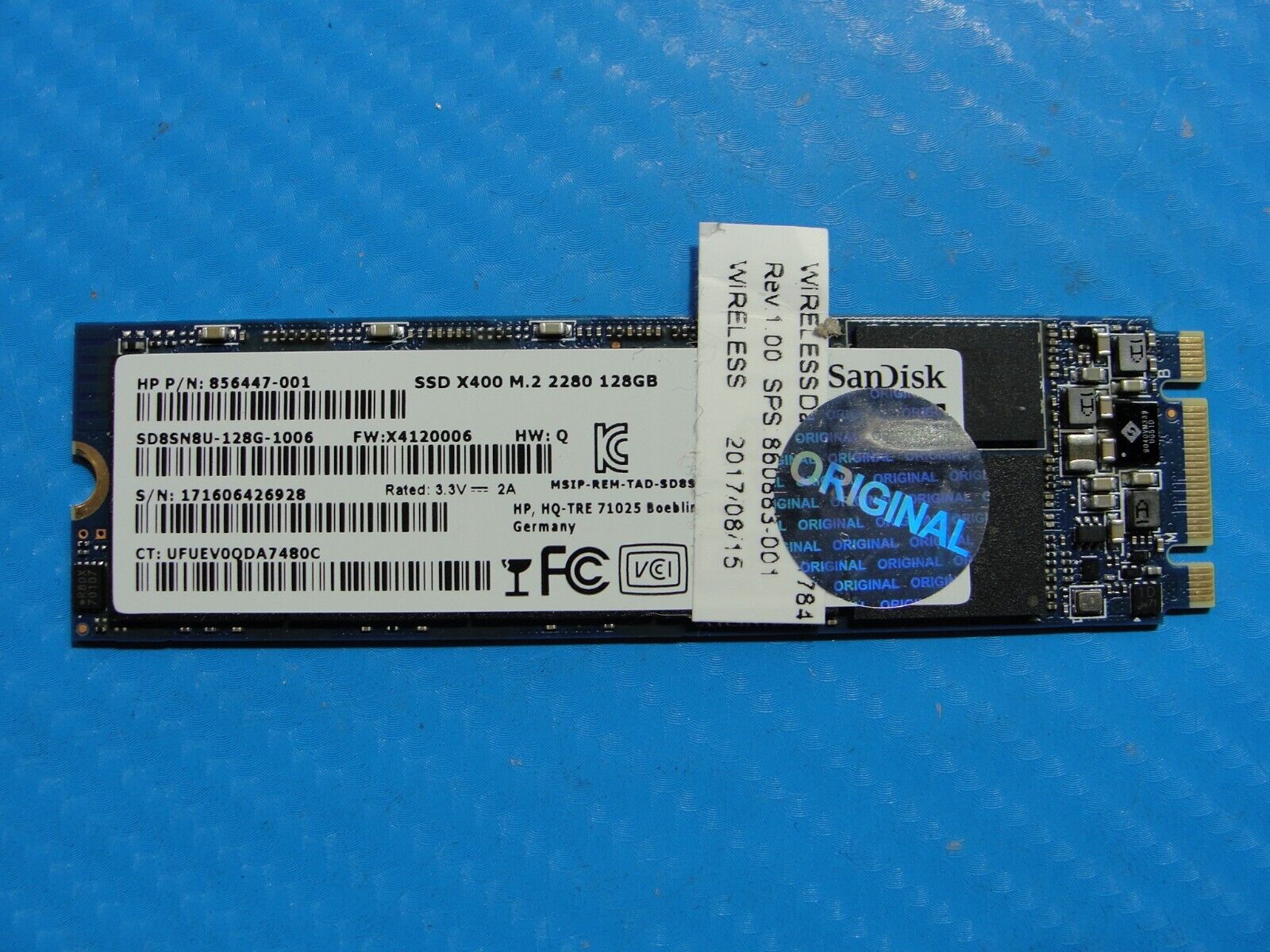 HP 11 G1 EE SanDisk M.2 SATA 128GB SSD Solid State Drive SD8SN8U-128G-1006