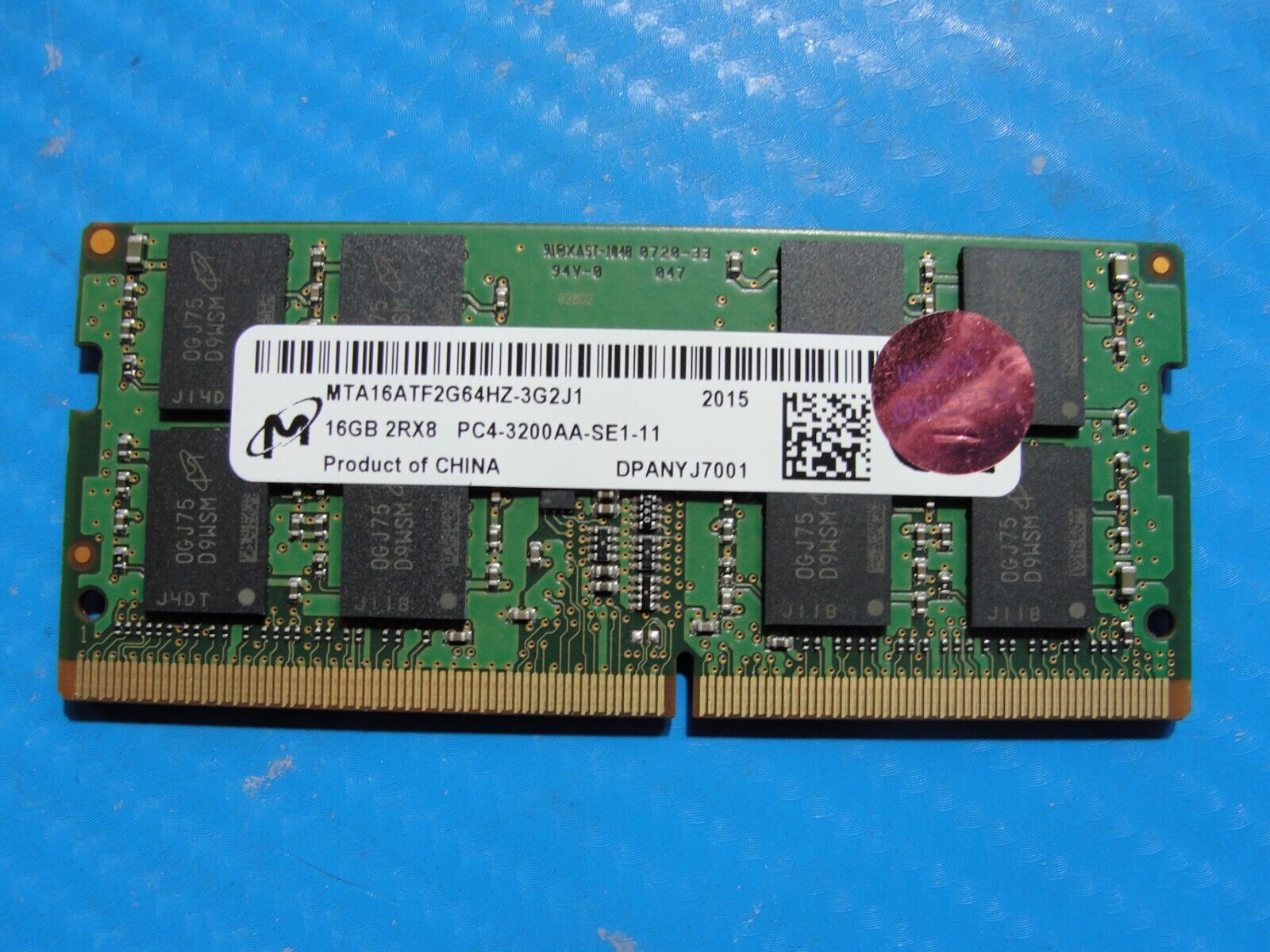 Dell 5410 Micron 16GB 2Rx8 PC4-3200AA Memory RAM SO-DIMM MTA16ATF2G64HZ-3G2J1