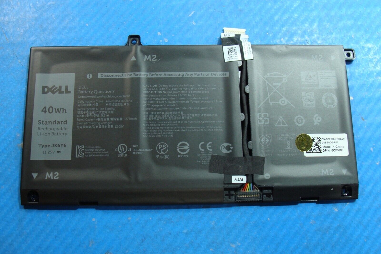 Dell Vostro 14” 5401 Genuine Battery 11.25V 40Wh 3378mAh JK6Y6 CF5RH Excellent