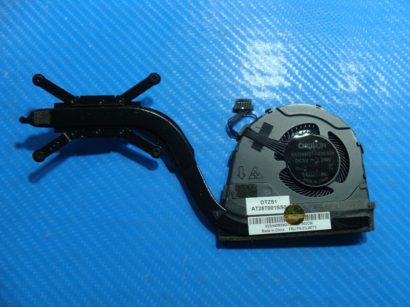 Lenovo ThinkPad 13.3” x380 Yoga CPU Cooling Fan w/Heatsink 01LW773 AT25T001SS0