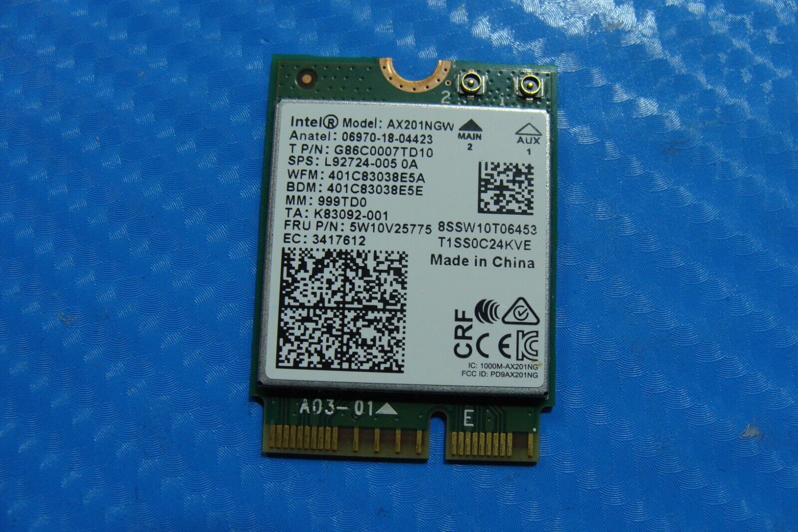 Lenovo IdeaPad 5 15.6” 15ITL05 OEM Laptop Wireless WiFi Card AX201NGW 5W10V25775