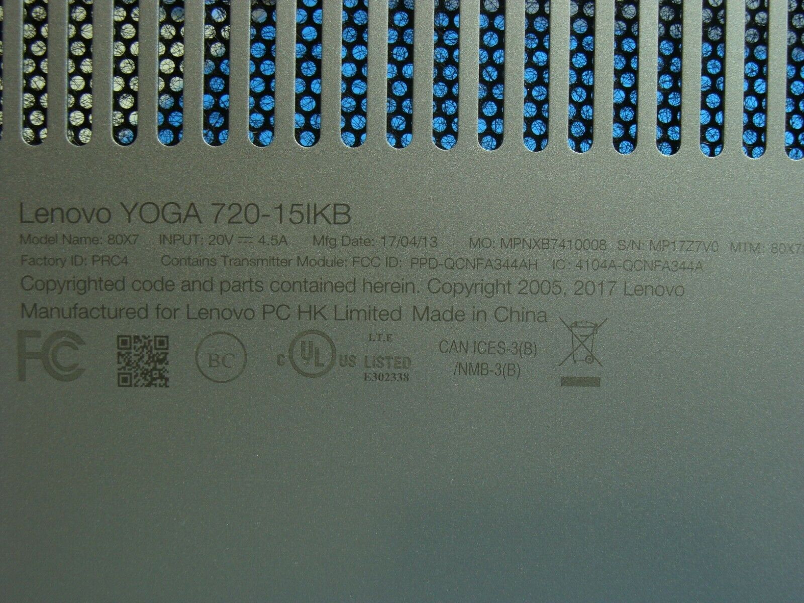 Lenovo Yoga 720-15IKB 80X7 15.6