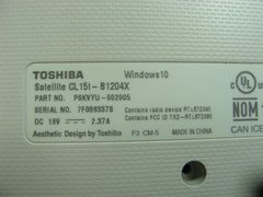 Toshiba Satellite CL15t-B1204x 11.6" OEM Bottom Base Case Cover H000073340 Grd A Toshiba