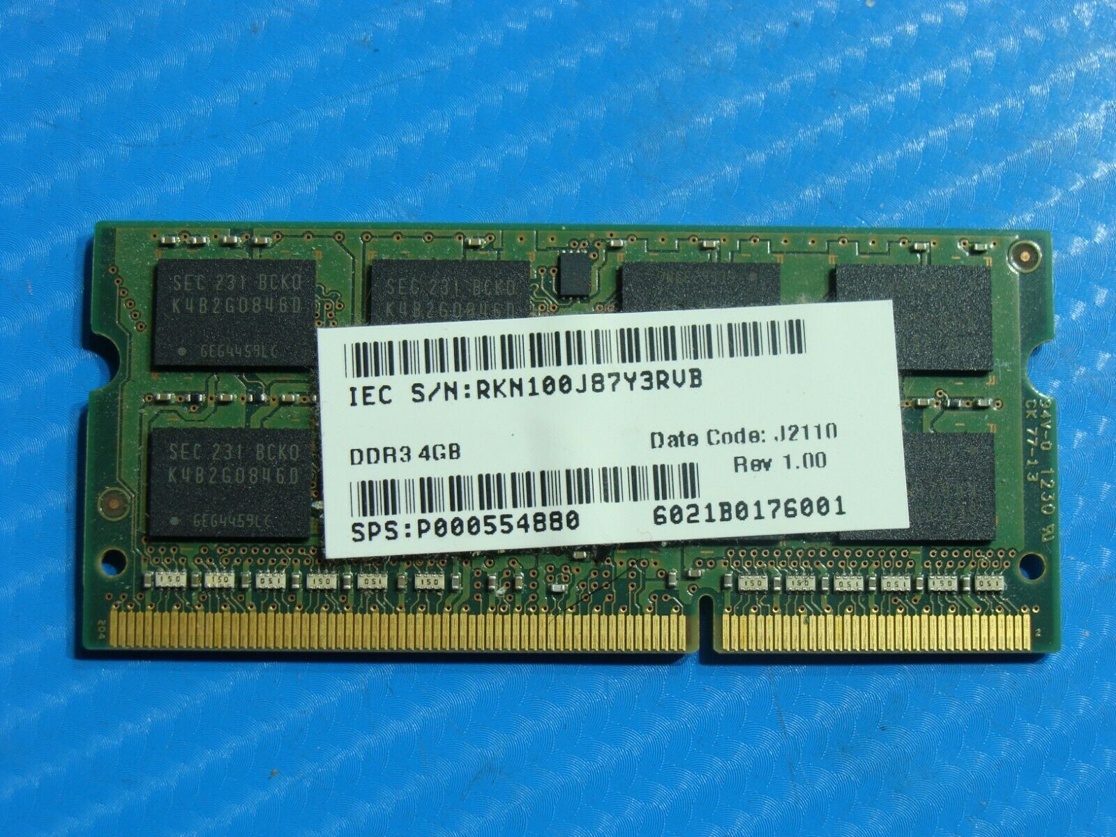 Toshiba S955-S5373 Samsung 4GB PC3-12800S SO-DIMM Memory RAM M471B5273DH0-CK0 