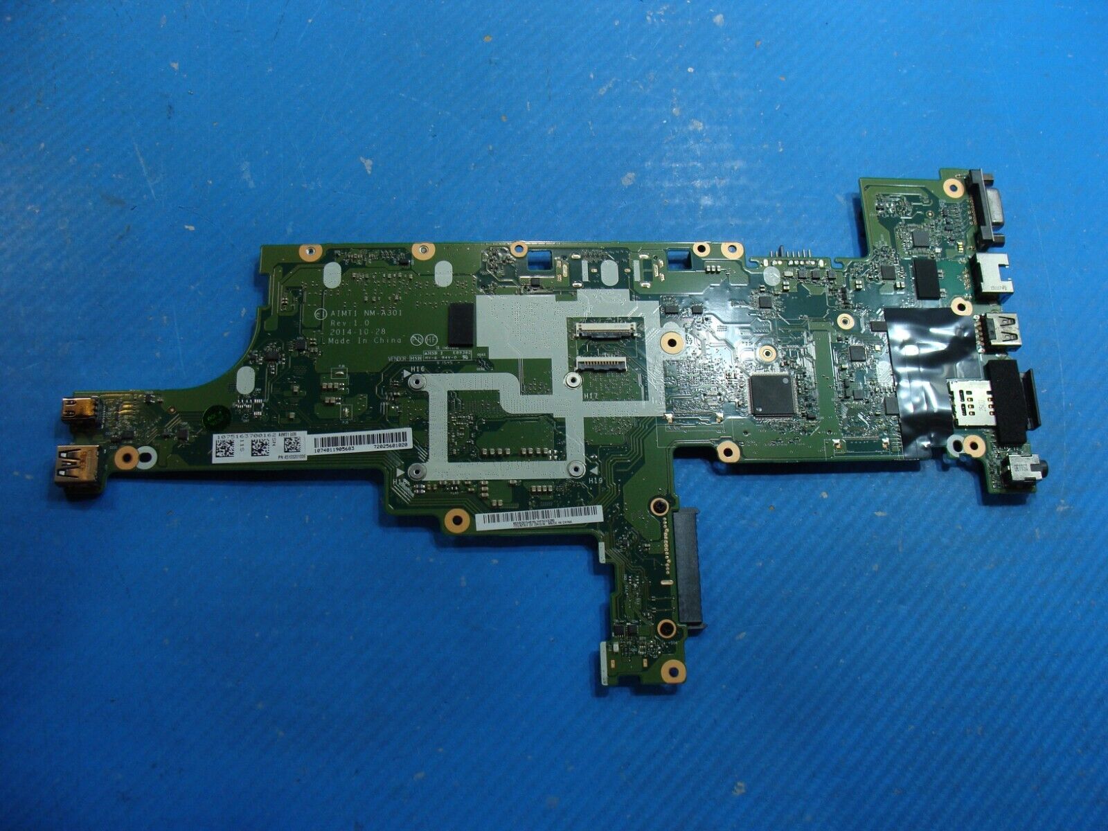 Lenovo ThinkPad 14” T450s OEM i5-5300U 2.3GHz 8GB Motherboard 00HT748 NM-A301