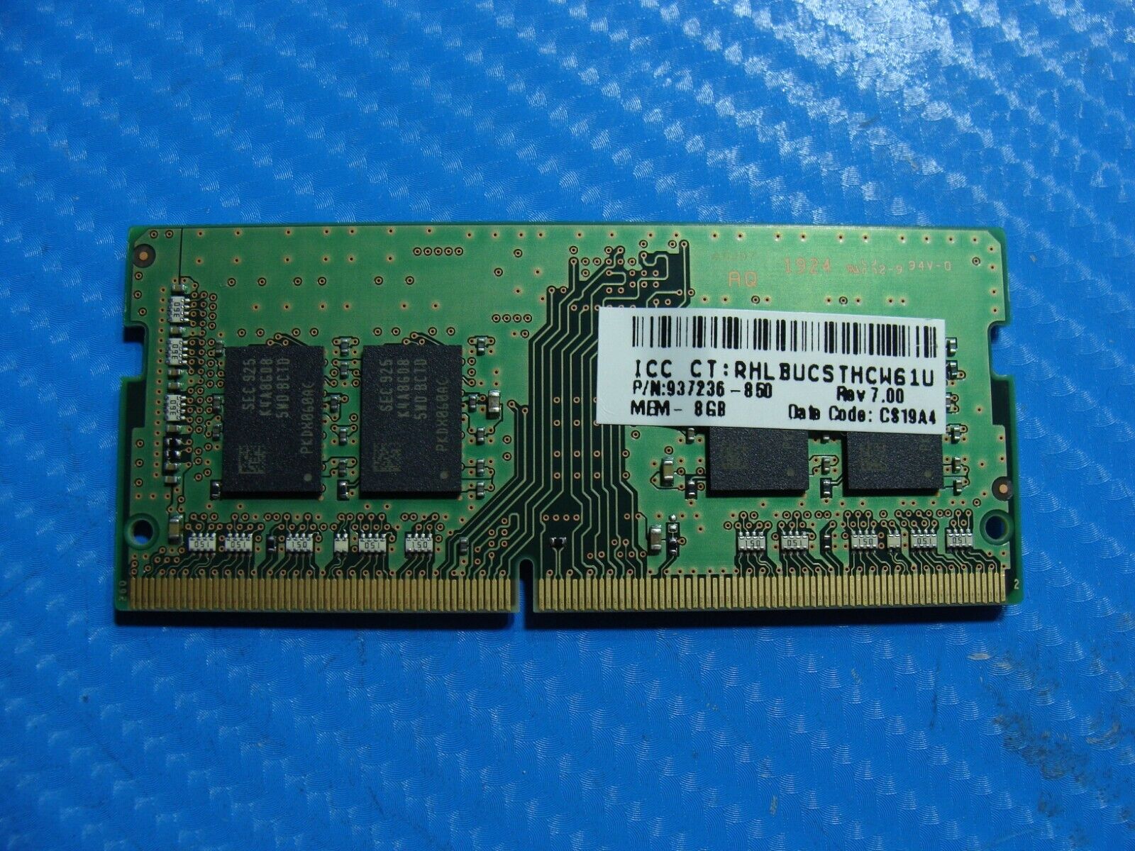 HP 650 G5 So-Dimm Samsung 8Gb 1Rx8 Memory PC4-2666V-SA1-11 M471A1K43DB1-CTD