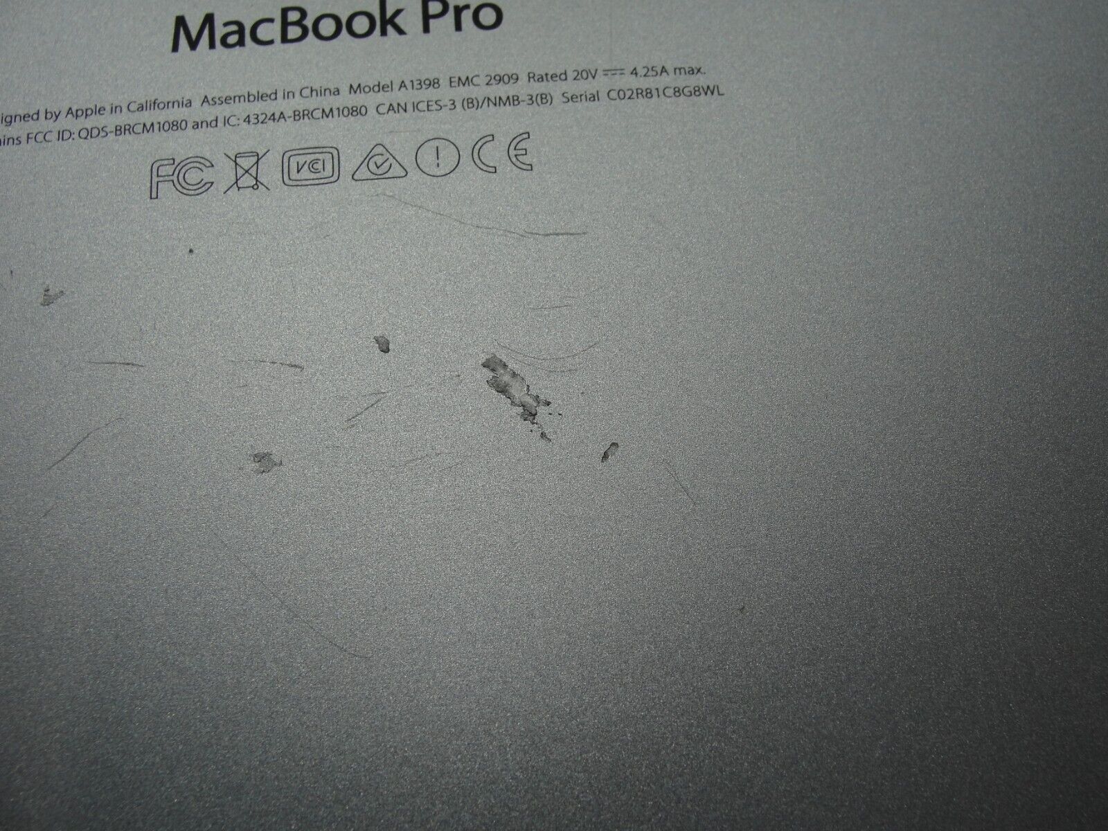 MacBook Pro A1398 15