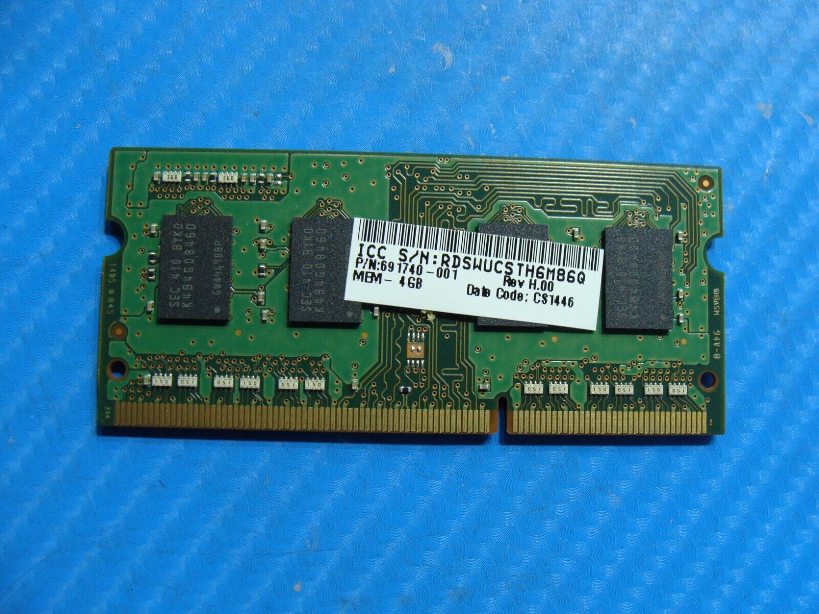 HP 17t-J100 Samsung 4GB 1Rx8 PC3L-12800S SO-DIMM Memory RAM M471B5173DB0-YK0