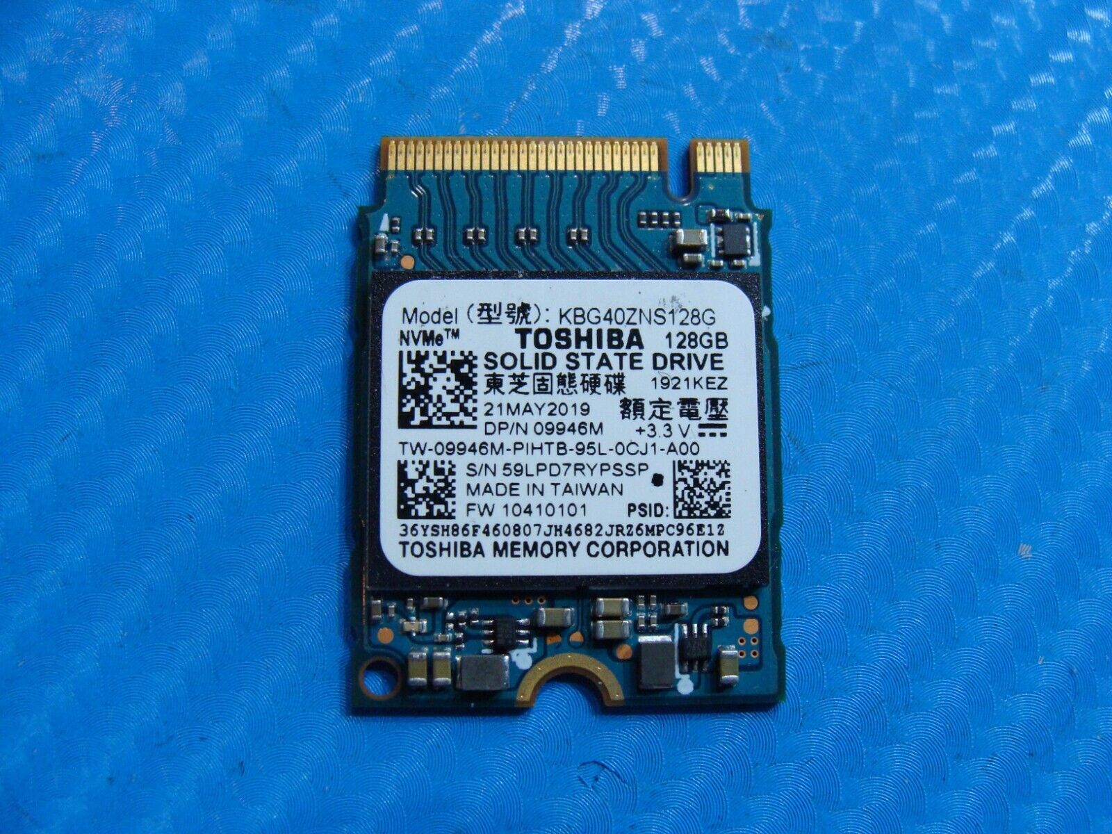 Dell Latitude 5401 Toshiba 128Gb NVMe SSD KBG40ZNS128G 9946M