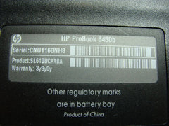 HP ProBook 14" 6450B OEM Bottom Case w/Cover Doors 6070B0438202 613330-001