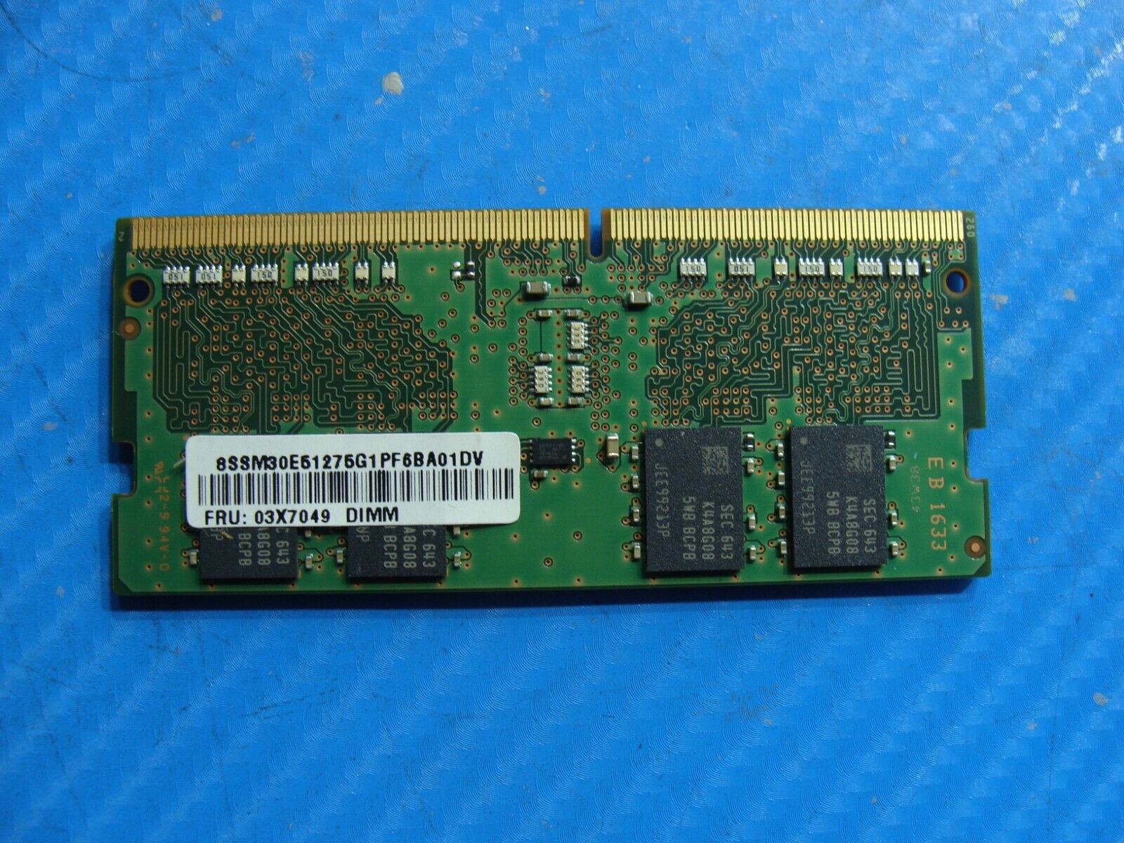 Lenovo T460P Samsung 8GB 1Rx8 PC4-2133P Memory RAM SO-DIMM M471A1K43BB0-CPB