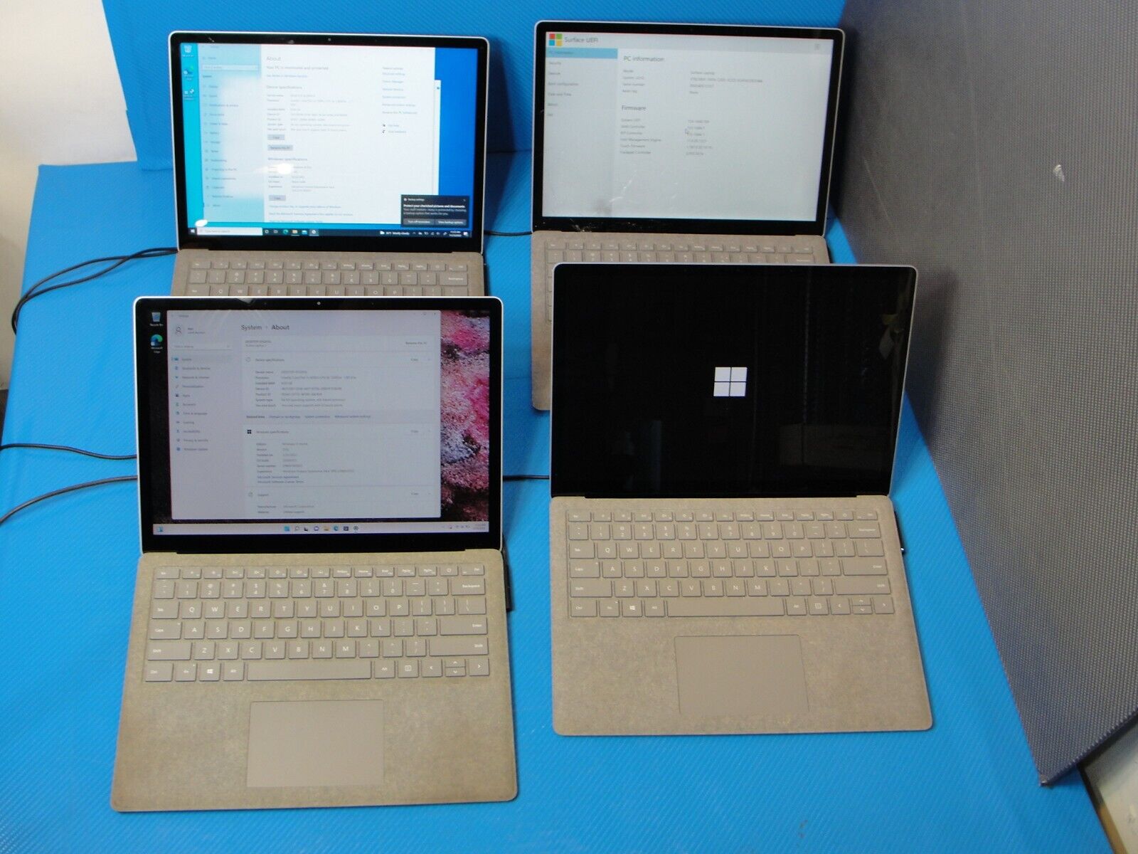 Lot of 4 Microsoft Surface Laptop 1769 i5-8250u i5-7300u /Parts Repair AS IS /#4