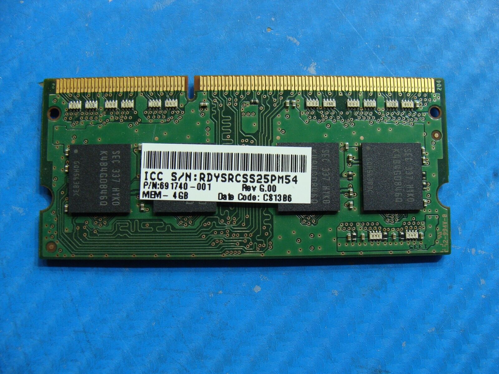 HP 15-j073cl Samsung 4GB 1Rx8 PC3L-12800S Memory RAM SO-DIMM M471B5173QH0-YK0