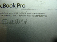MacBook Pro A1502 MF839LL/A MF840LL/A 2015 13" OEM Bottom Case Silver 923-00503 Apple
