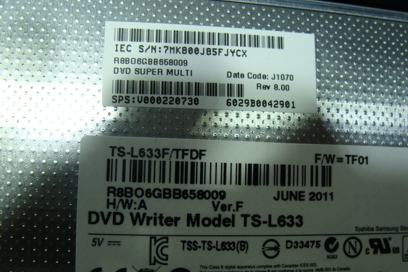 Toshiba Satellite C655-S5212 15.6