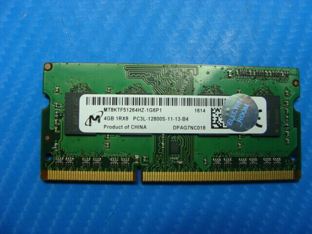 Dell 5559 Micron 4GB 1Rx8 PC3L-12800S SO-DIMM Memory RAM MT8KTF51264HZ-1G6P1 #1 - Laptop Parts - Buy Authentic Computer Parts - Top Seller Ebay