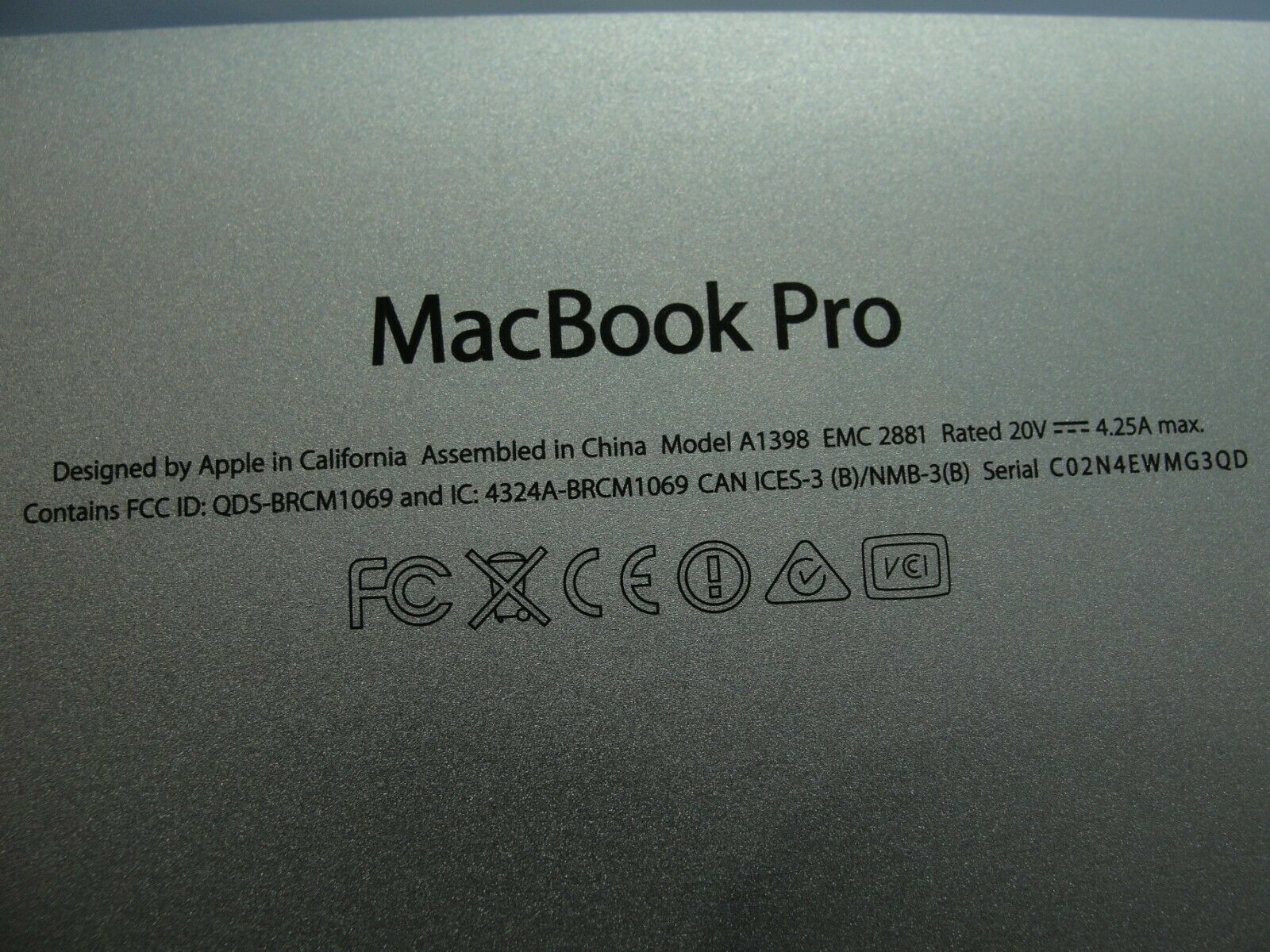 MacBook Pro A1398 15