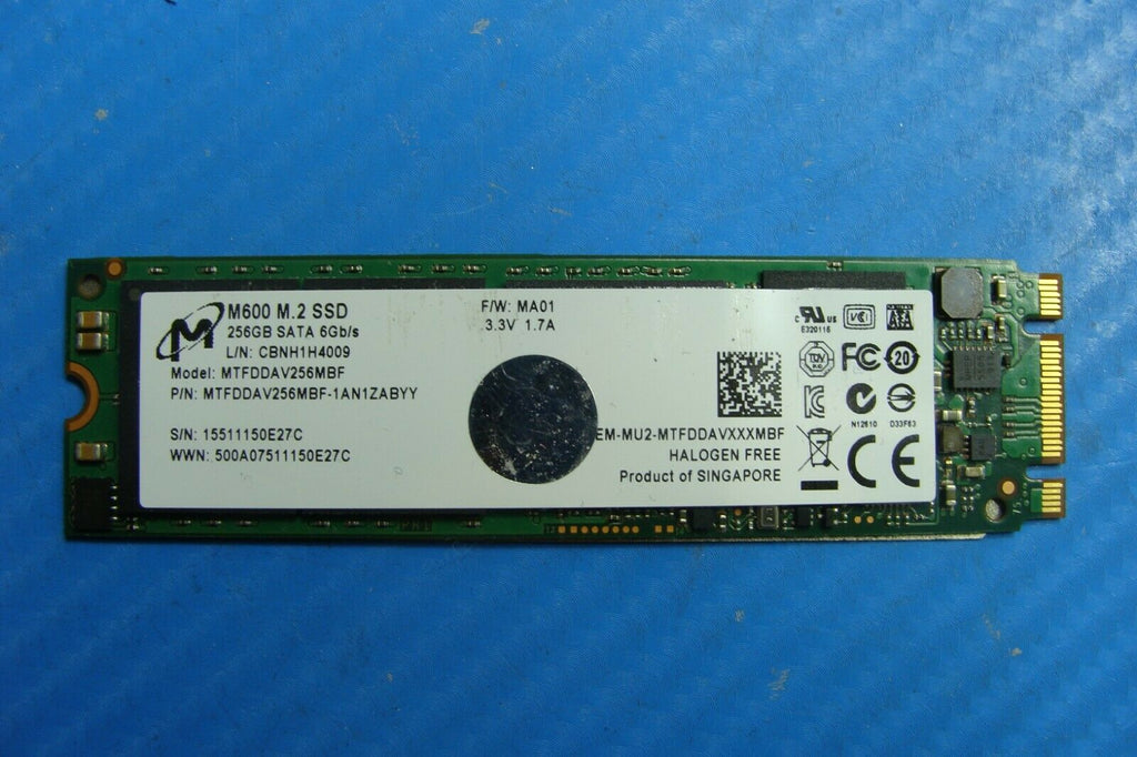 Asus UX305UA 13.3 Micron M600 256Gb Sata M.2 Solid State Drive mtfddav256mbf