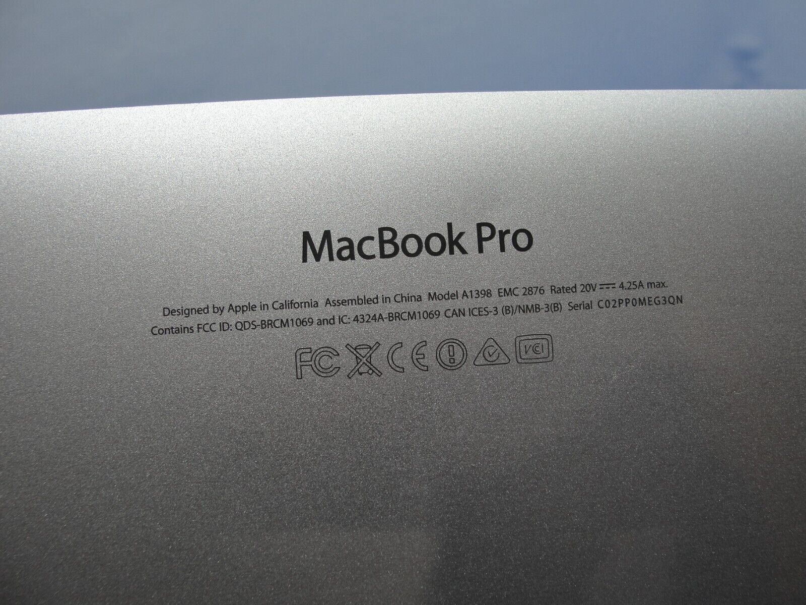 MacBook Pro A1398 15