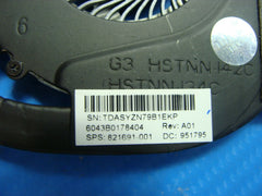 HP EliteBook 820 G3 12.5" CPU Cooling Fan w/Heatsink 821691-001 6043B0178401 