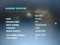 OB 98% Battery 14" A+ FHD HP 14-DQ2035CL i5-1135G7 2.4GHz 12 GB RAM 256 GB SSD