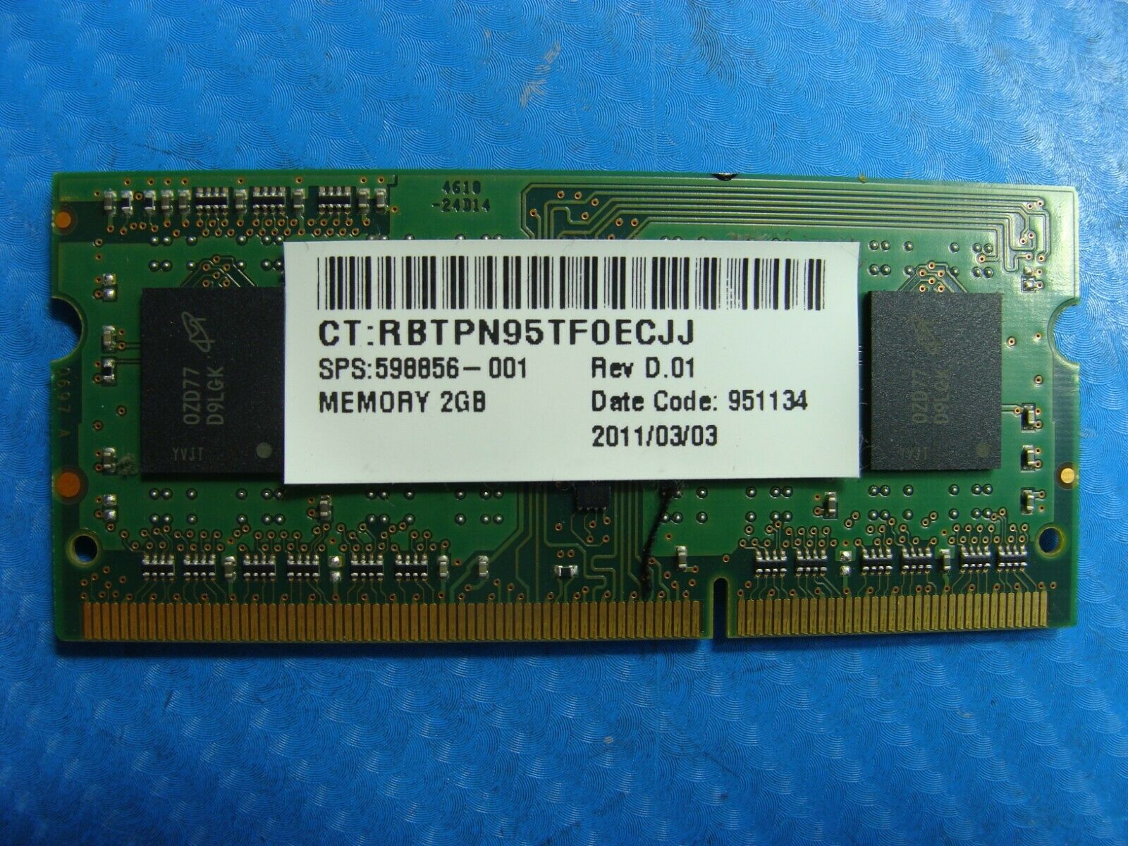 HP 14-1260se MICRON 2GB SO-DIMM Memory RAM PC3-10600S MT8JSF25664HZ-1G4D1 - Laptop Parts - Buy Authentic Computer Parts - Top Seller Ebay