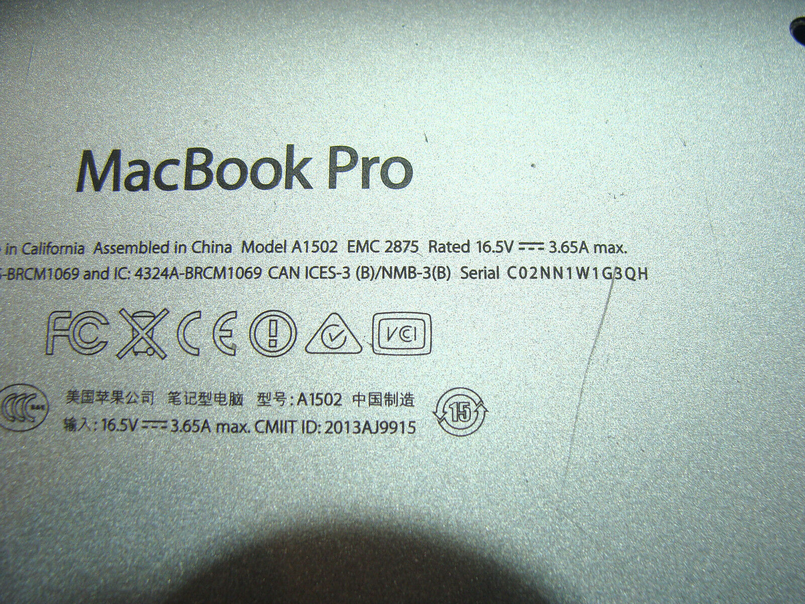 MacBook Pro A1502 13