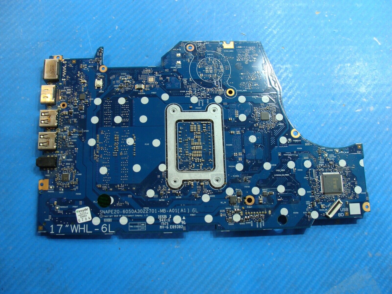 HP 17-by1021cl 17.3 Genuine Laptop Intel i3-8145U 2.1GHz Motherboard L48770-601