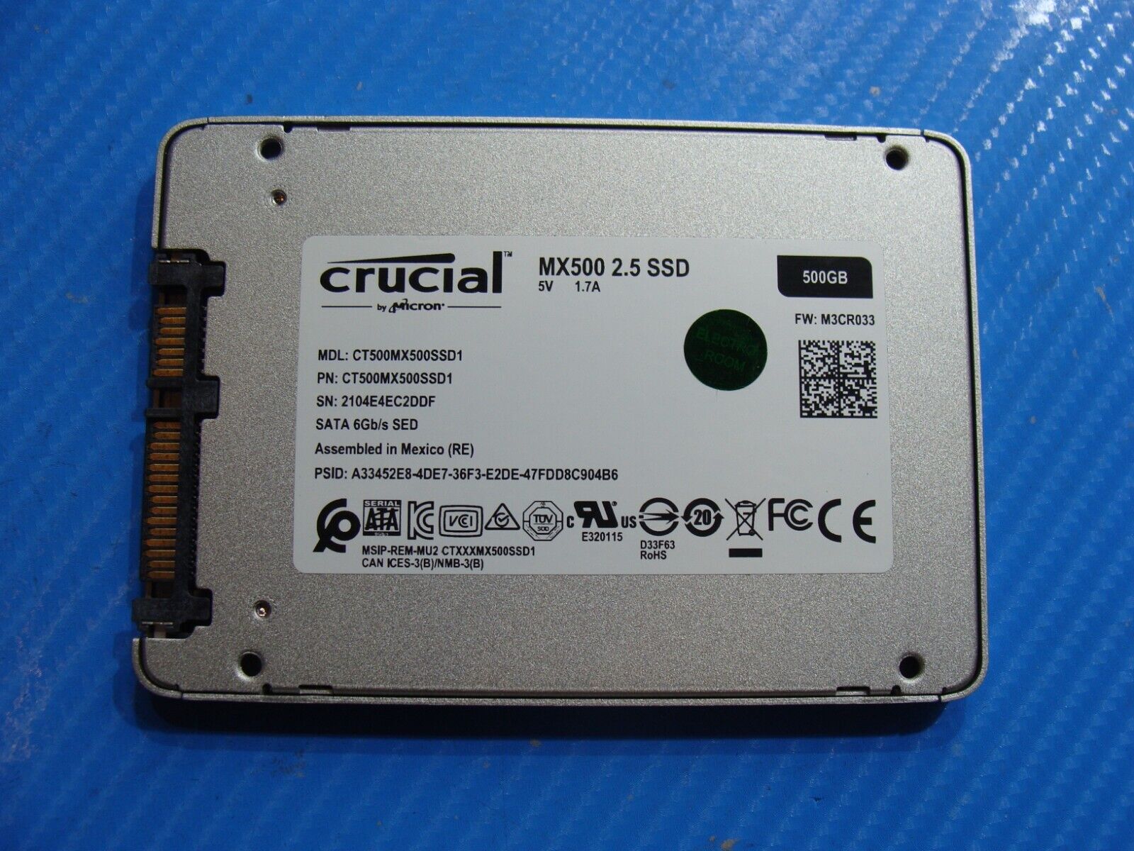 Lenovo 300-15ISK Crucial 500GB 2.5