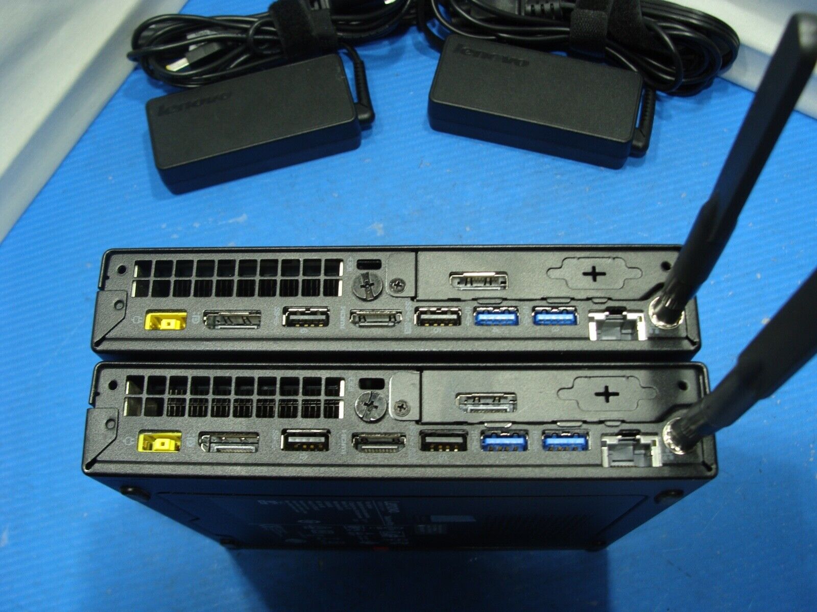 Lot of 2 Lenovo ThinkCentre M720q Intel i5-8400T 8GB RAM 256+128GB WIFI+BT W10P