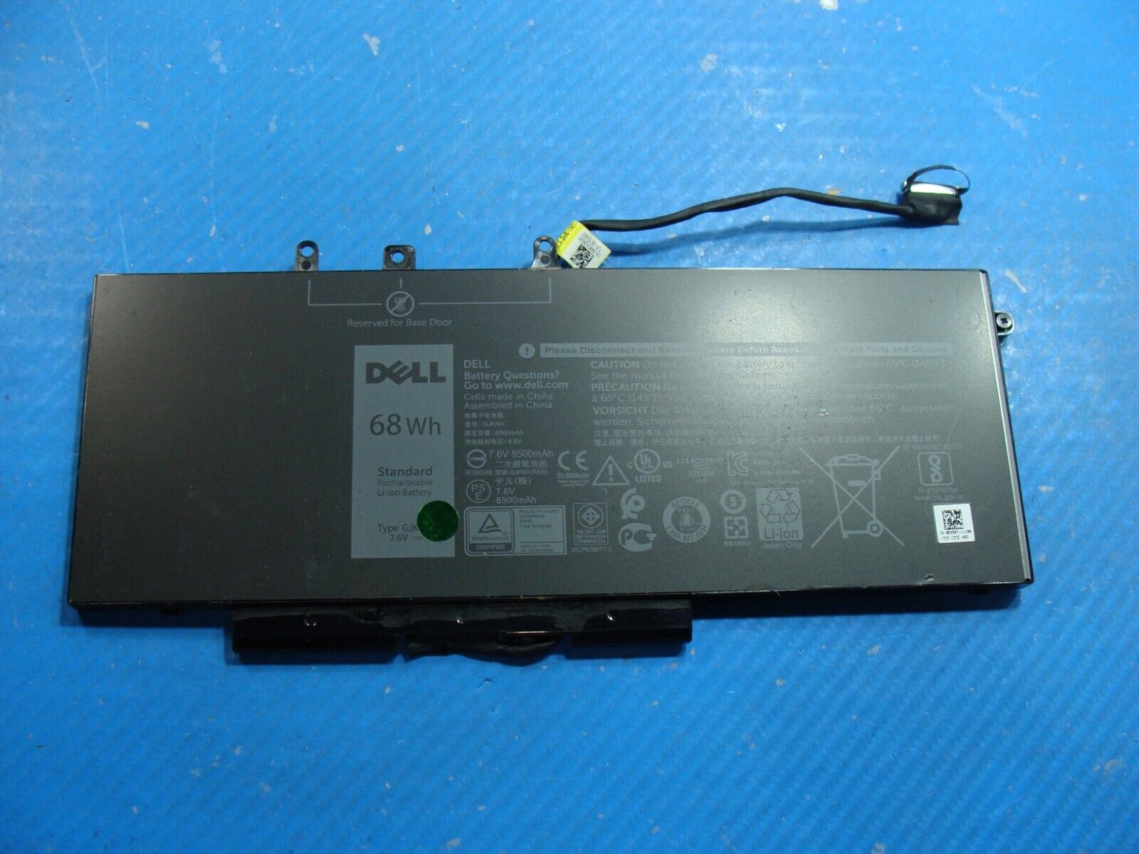 Dell Latitude 5580 15.6 Battery 7.6V 68Wh 8500mAh GJKNX DV9NT Excellent