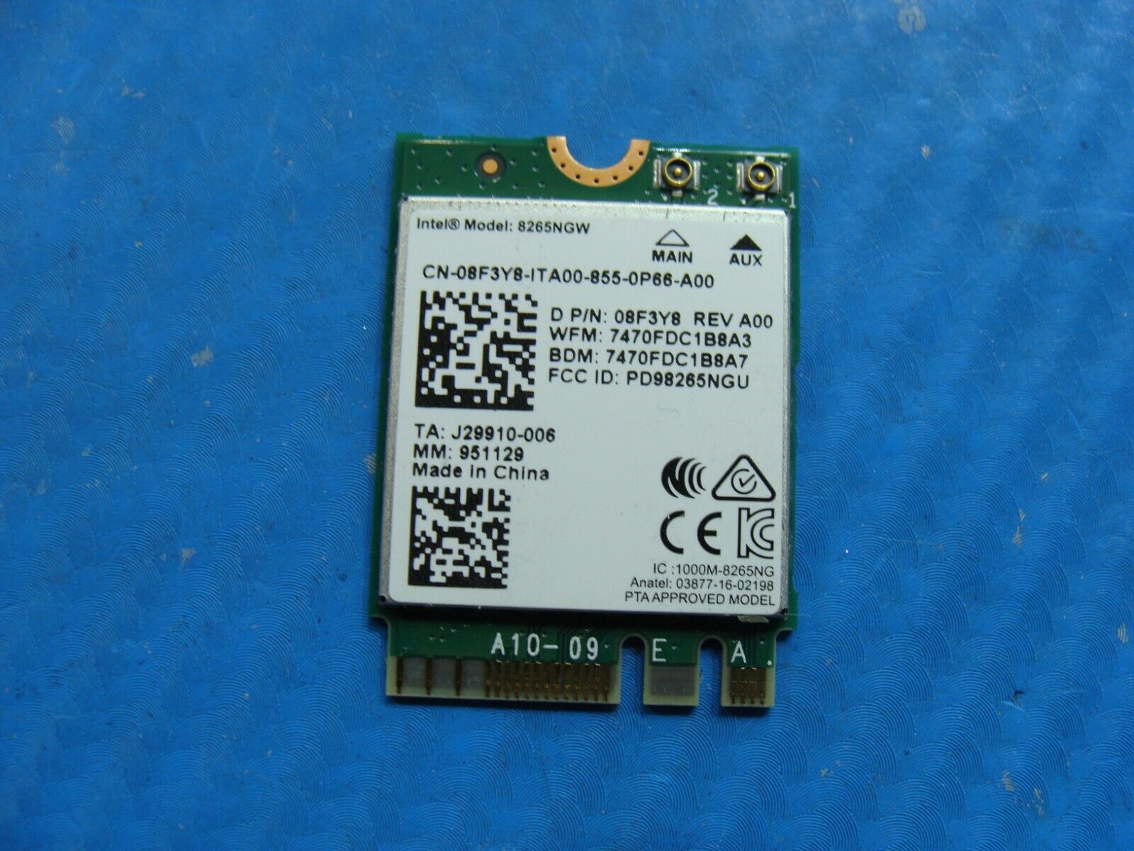 Dell Latitude 12.5 7290 Genuine Laptop Wireless WiFi Card 8265NGW 8F3Y8