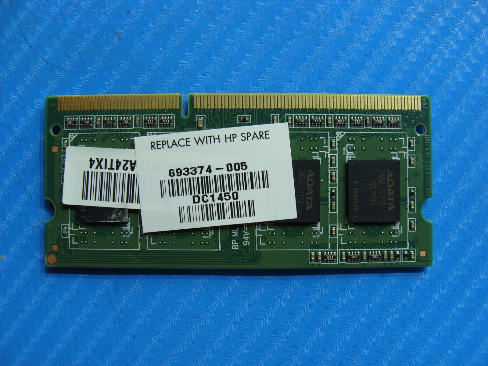 HP 15-p043cl So-Dimm Adata 4Gb 1Rx8 Memory Ram PC3L-12800S AM1L16BC4R1-B1PS