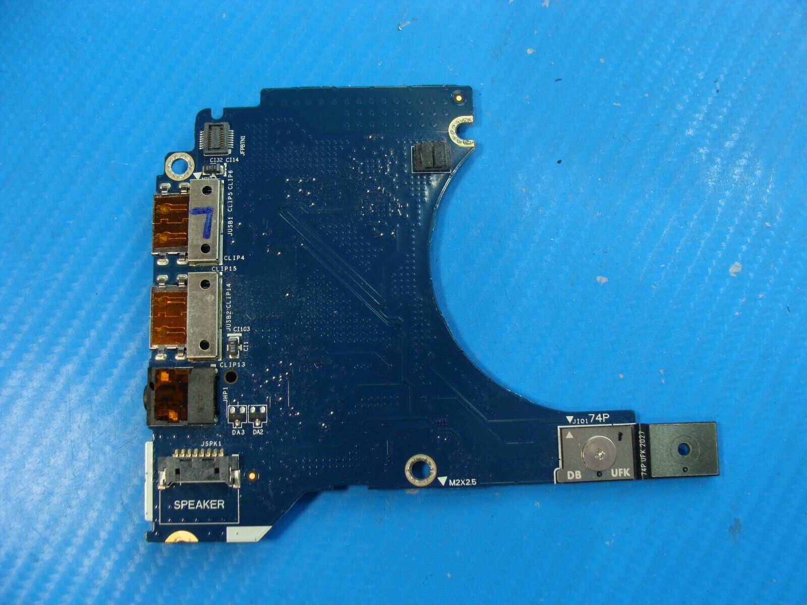 Dell Latitude 7410 14 Genuine USB Audio Port IO Circuit Board LS-J264P WP85P