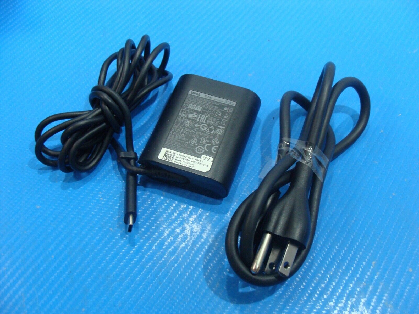 Dell 30W Type C Adapter USB C Charger for HA30NM150  0F17M7