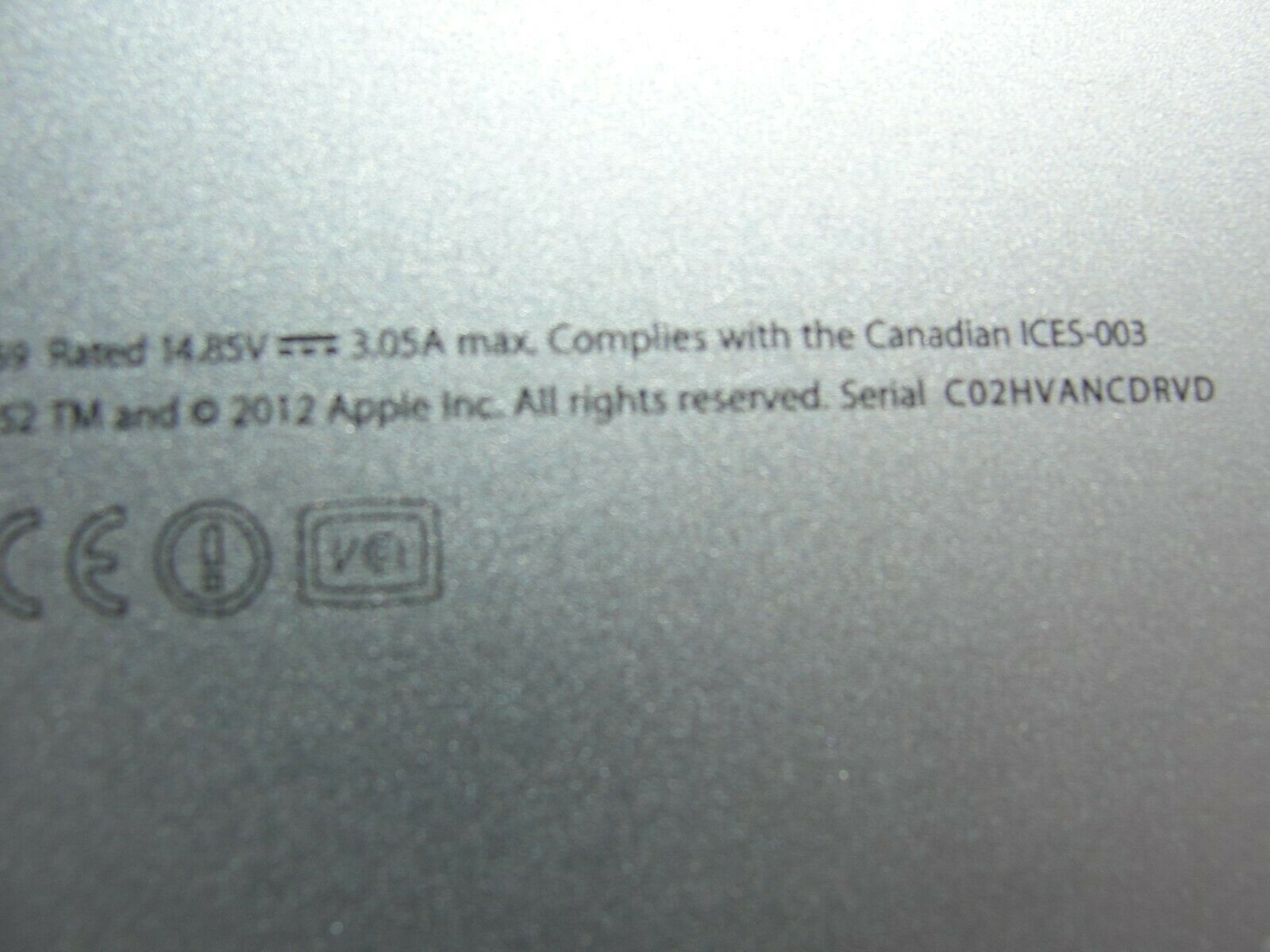 MacBook Air A1466 MD231LL/A Mid 2012 13