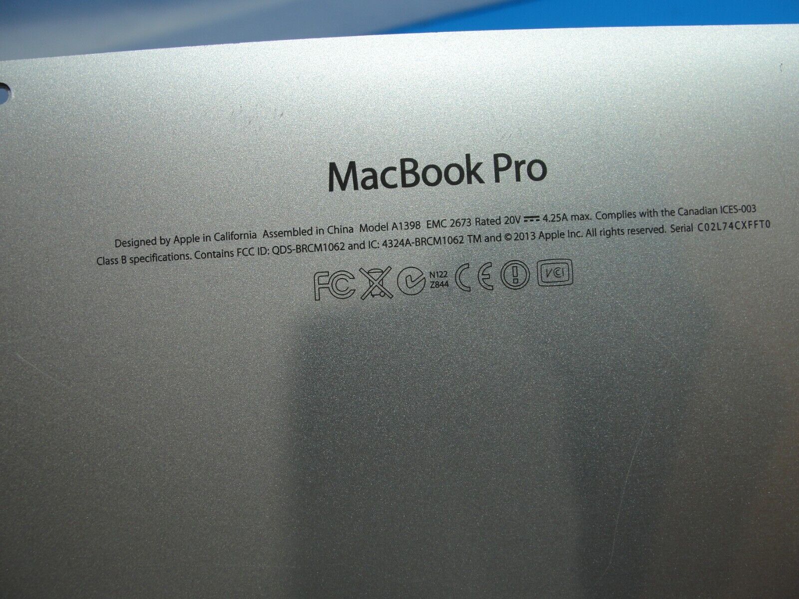 MacBook Pro A1398 15