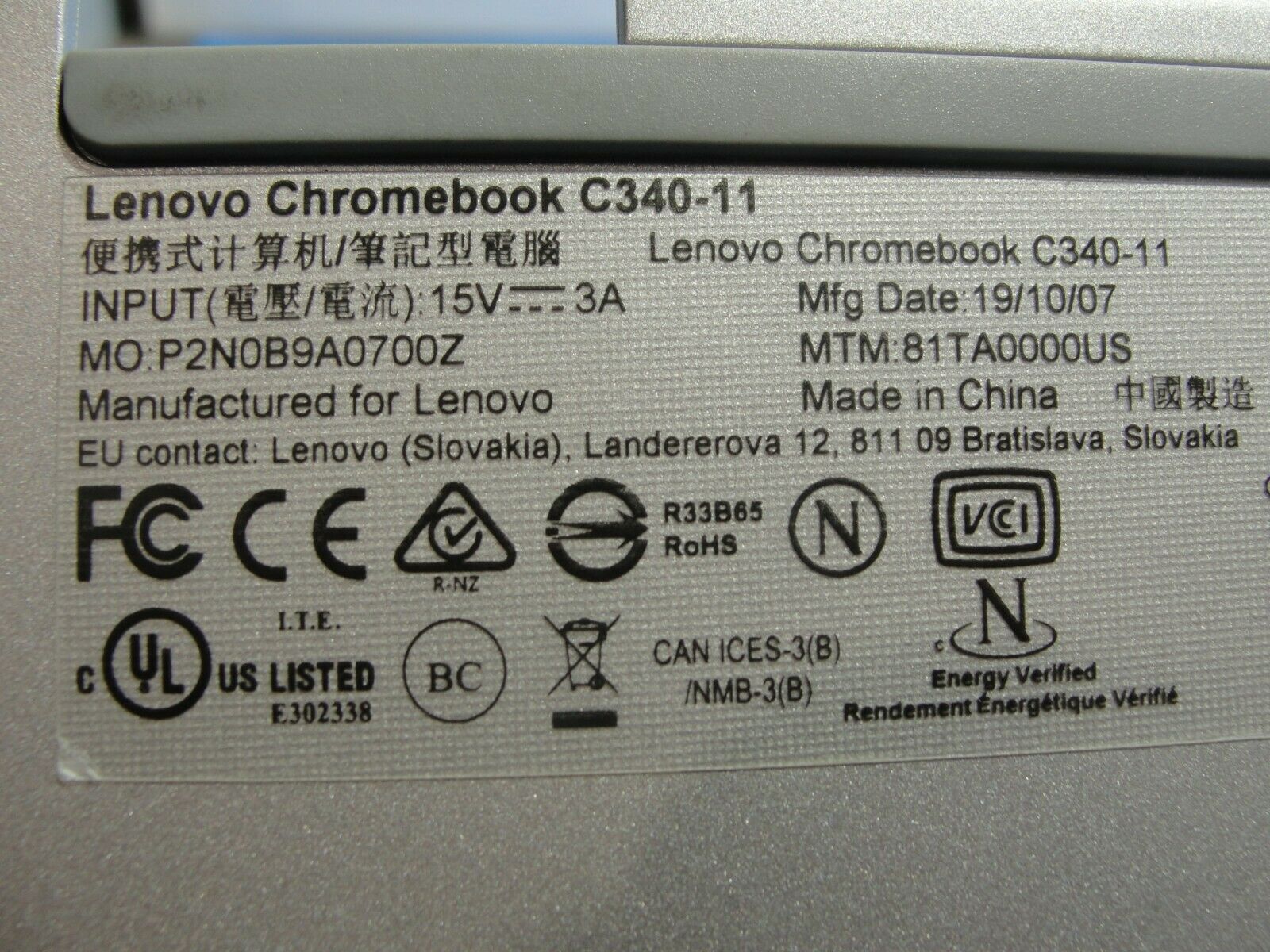 Lenovo Chromebook C340-11 11.6