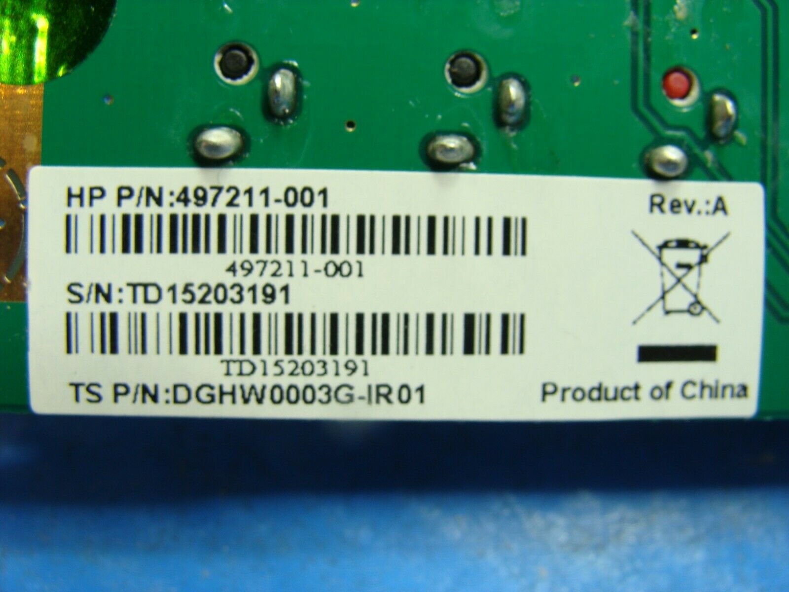 HP Pavilion HPE H9-1150t OEM Audio Card Board w/Cable 497211-001 TD15203191 HP