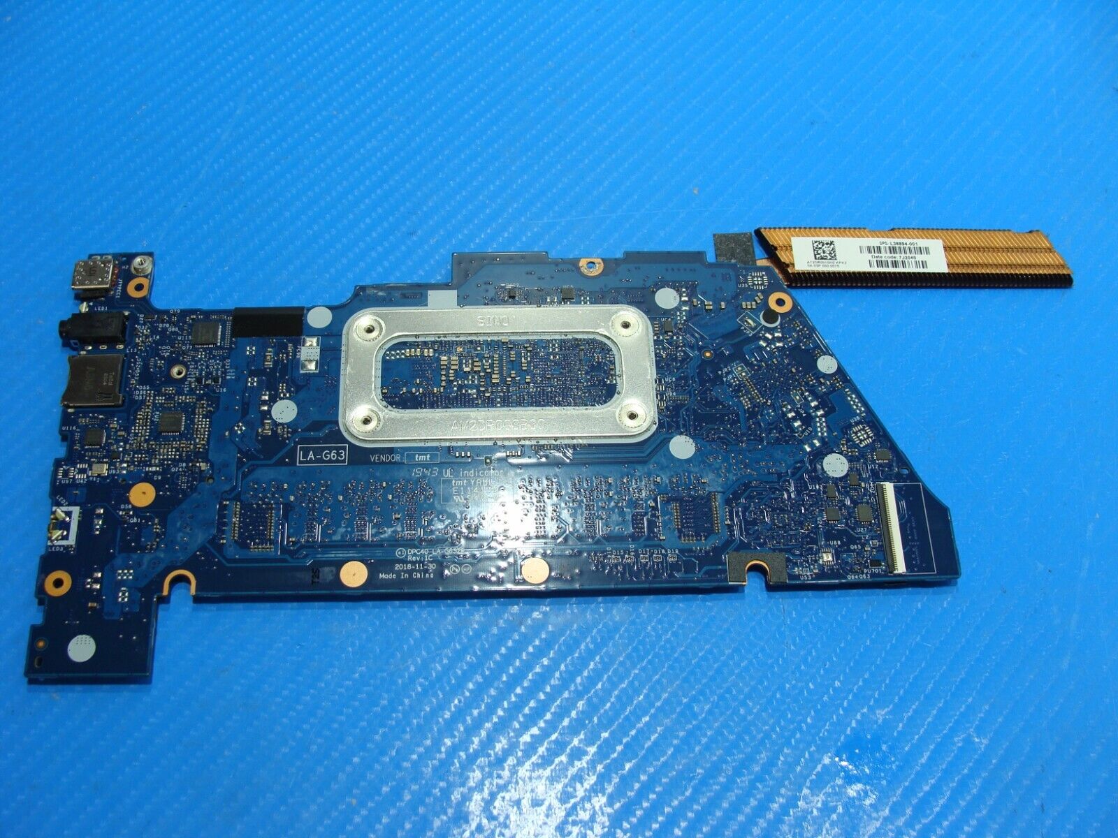 HP Chromebook x360 14” 14 G1 OEM i3-8130U 2.2GHz Motherboard L50836-001 LA-G632P