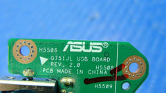 Asus ROG 17.3" G751JL-BSI7T28 Dual USB Port Board w/Cable 60NB0890-US1120 GLP* - Laptop Parts - Buy Authentic Computer Parts - Top Seller Ebay