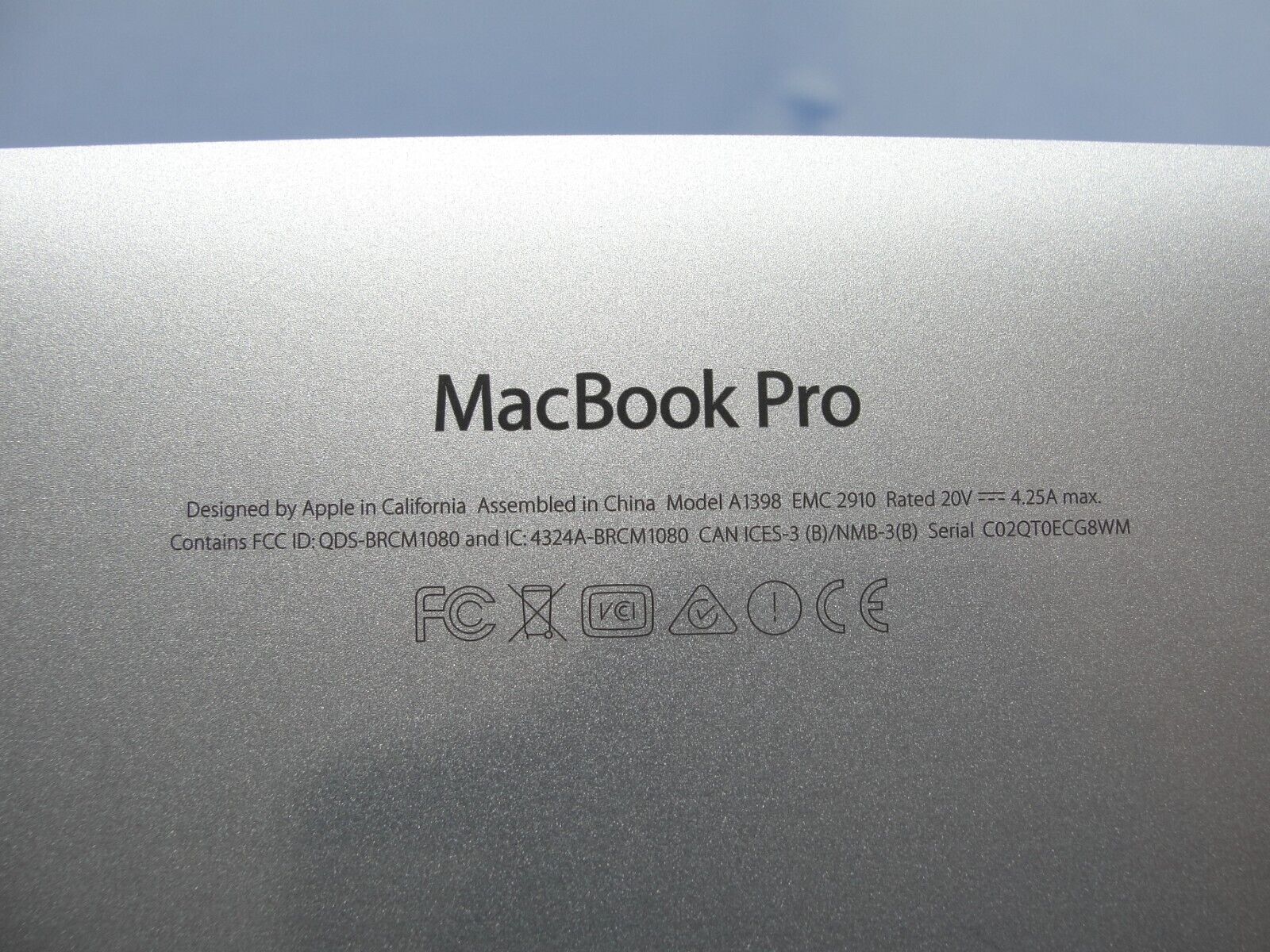 MacBook Pro A1398 15