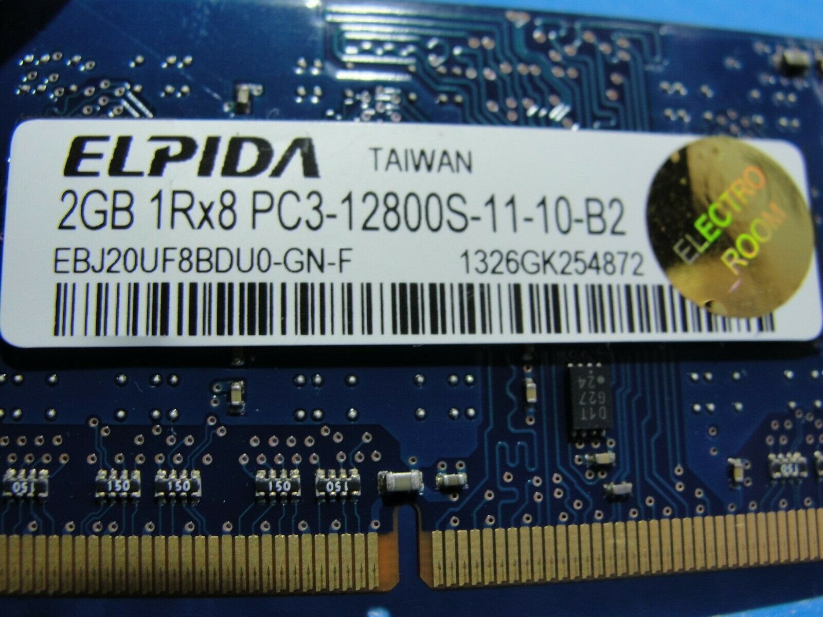 MacBook Pro A1278 Elpida 2GB SODIMM Memory RAM PC3-12800S EBJ20UF8BDU0-GN-F - Laptop Parts - Buy Authentic Computer Parts - Top Seller Ebay