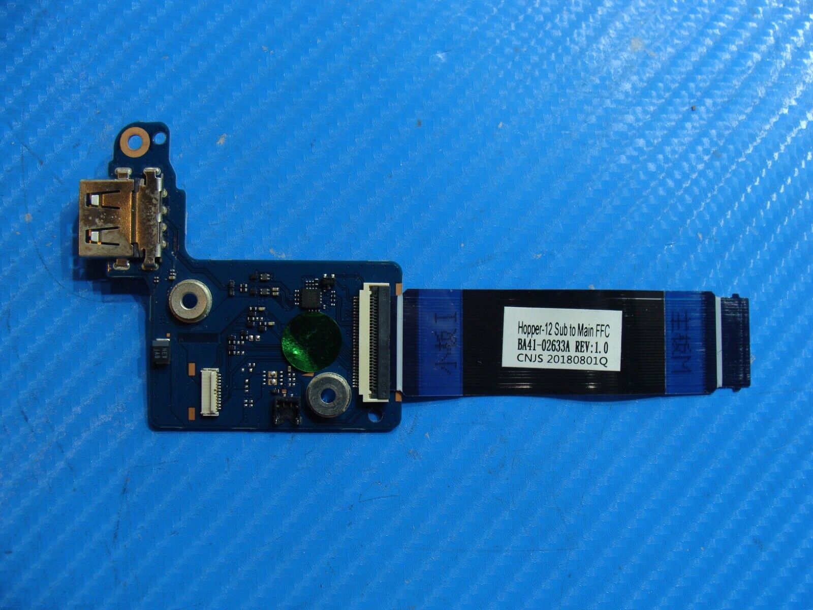 Samsung Chromebook 12.2” Plus V2 XE520QAB-K02US USB Board w/Cable BA41-02633A