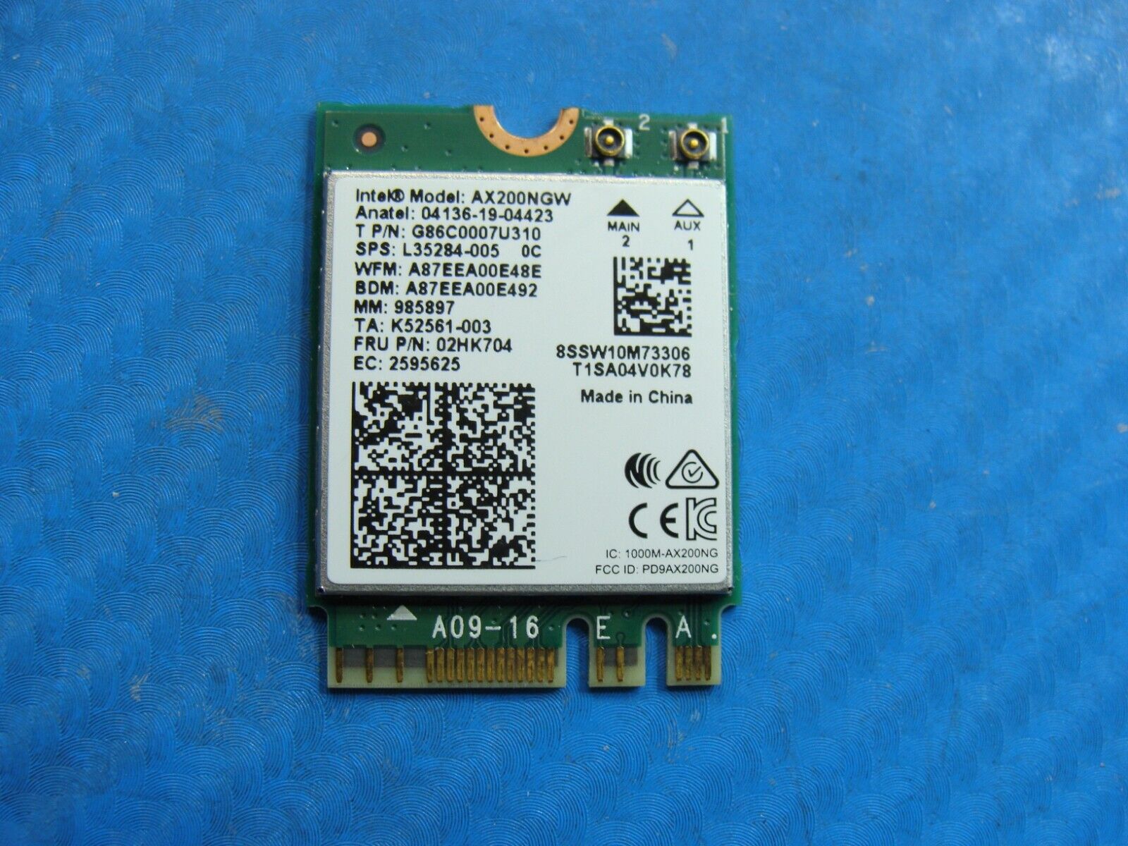 Lenovo ThinkPad E15 Gen 2 15.6 Wireless WiFi Card AX200NGW 02HK704