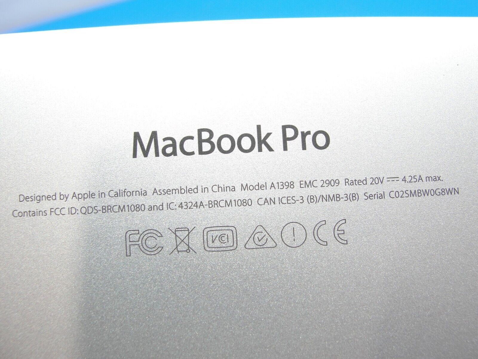 MacBook Pro A1398 15