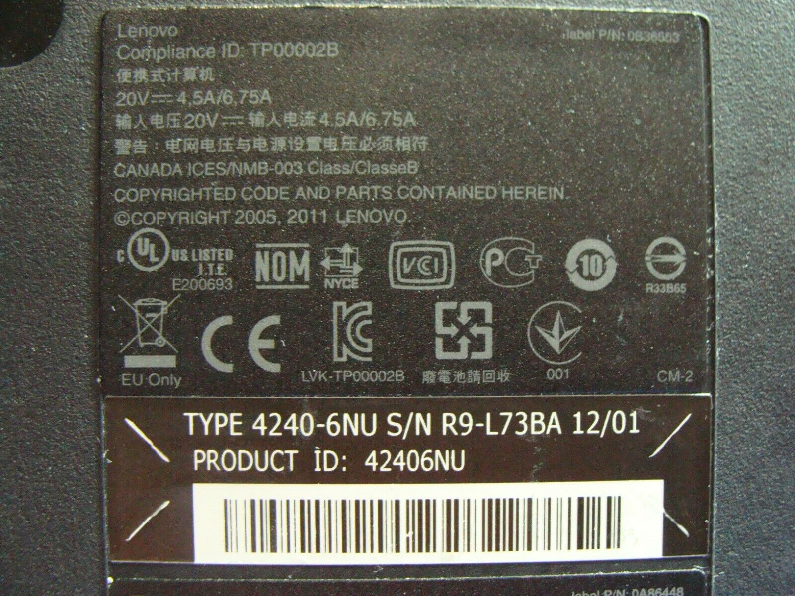 Lenovo ThinkPad T520 4239 15.6