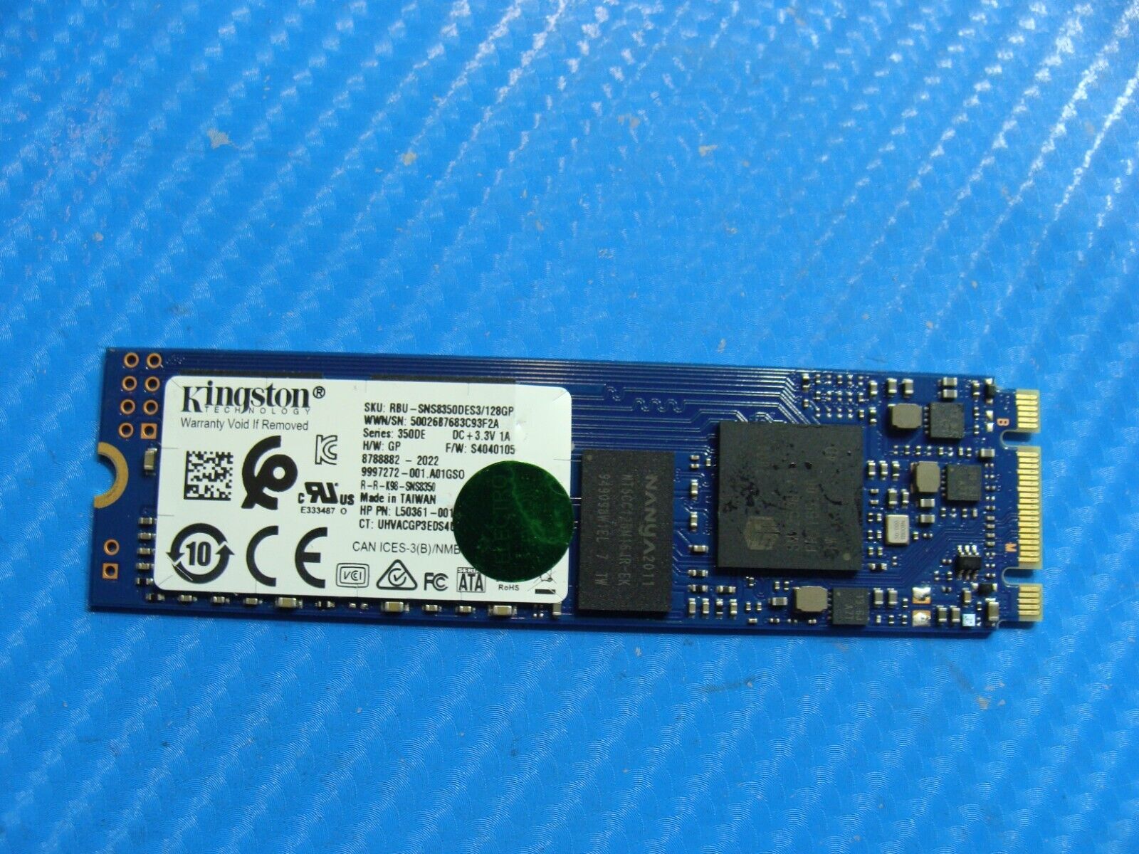 HP 14s-fq0013dx Kingston 128GB SATA SSD Solid State Drive RBU-SNS8350DES3/128GP