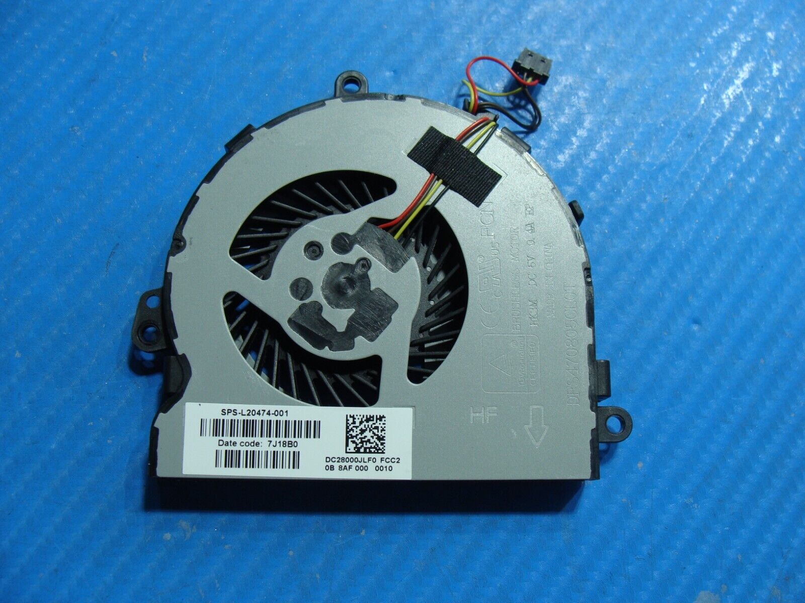 HP 15.6” 15-db0005dx Genuine Laptop CPU Cooling Fan L20474-001 DC28000JLF0