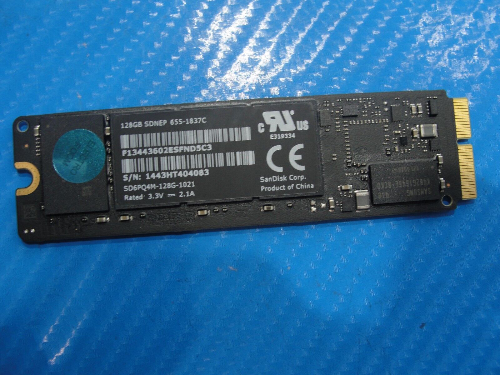 MacBook Air A1466 SanDisk 128GB SSD Solid State Drive SD6PQ4M-128G-1021 661-7456
